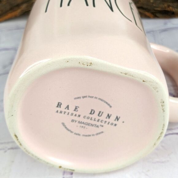 Rae Dunn FIANCEE Pink Ceramic Mug - Picture 4 of 6